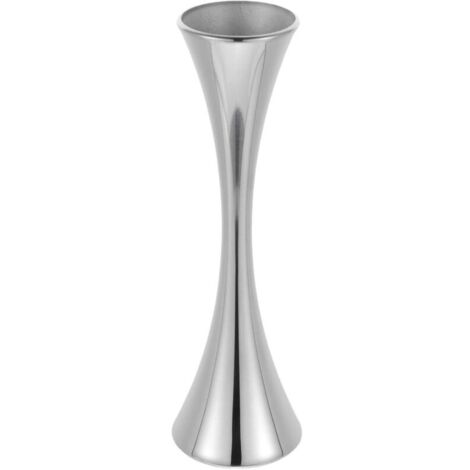 Blumenvase aus Edelstahl, kleine dekorative Vase mit rundem Hals, Blumenständer, 17 cm