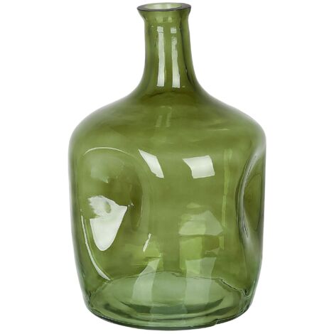 Blumenvase KERALA Glas 30 cm Olivgrün