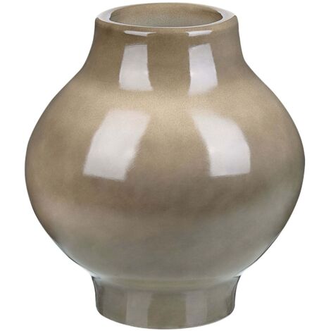 Blumenvase MAGAN Keramik 31 cm Taupe