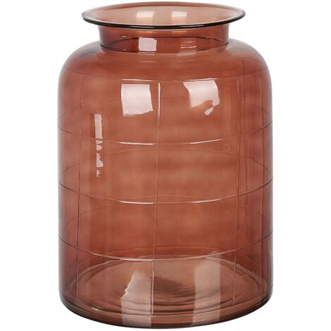 Blumenvase VINDALOO Glas 35 cm Goldbraun