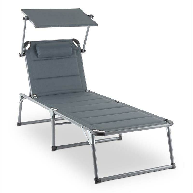 

Blumfeldt - Amalfi Noble Gray tumbona 70x37x200cm parasol gris