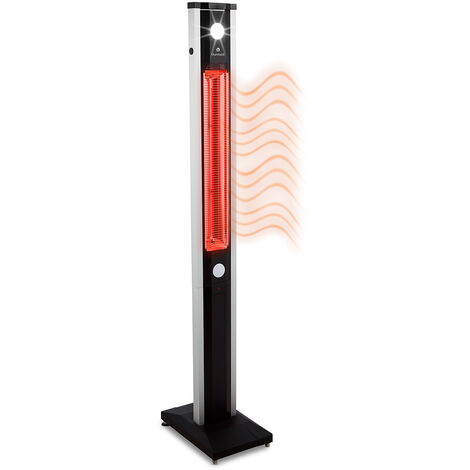 Blumfeldt Aspire - Chauffage à infrarouges , Chauffage de terrasse , Chauffage Radiant , Chauffage à Poser , 1800 Watt , Tube Chauffant en Carbone , Bras articulé , Anthracite