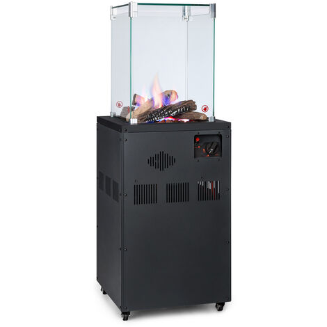Blumfeldt Blum Flagranti Crystal View Estufa de gas 8kW Acero inoxidable