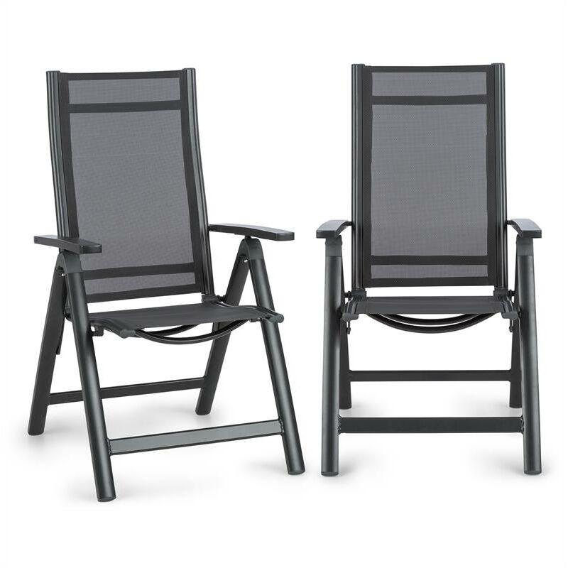 Blumfeldt Cadiz 2 chaises de jardin pliantes 59,5x107x 68 cm ComfortMesh anthrac Blumfeldt Cadiz 2 chaises de jardin pliantes 59,5x107x 68 cm ComfortMesh anthrac