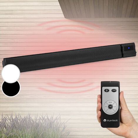 Blumfeldt Calefactor radiante de infrarrojos Cosmic Beam Plus, 2400W, IP44, mando a distancia