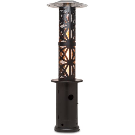Blumfeldt Chauffage Exterieur Terrasse, Parasol Chauffant Gaz Exterieur, Appareil Chauffage Extérieur, Radiateur Exterieur, Champignon Chauffant a Gaz, Allumage Electrique, Chauffe Gaz, Roulettes Noir