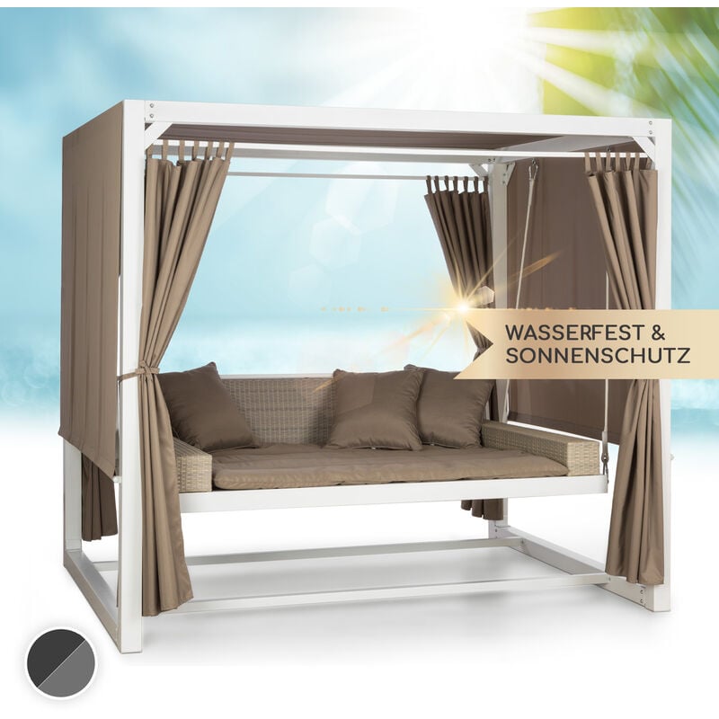 Blumfeldt - Balancelle hollywoodienne Hermitage Luxury 236 x 210 x 180 cm Auvent Rideaux