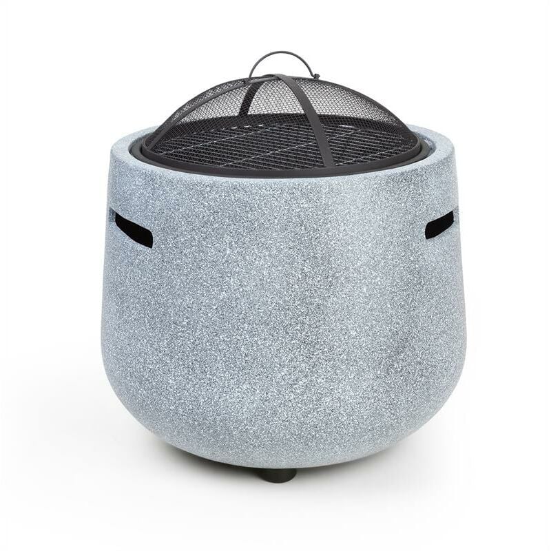 

Evora Brasero de Ø45cm Parilla Plástico Acero Negro/Aspecto de piedra