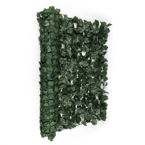 Blumfeldt Fency Dark Ivy - Clôture Brise-Vue en Imitation Lierre de 300x100 cm pour Balcon, terrasse, Jardin - Vert foncé - Vert Foncé - Vert Foncé