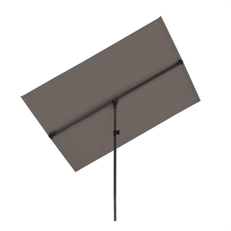 Flex-Shade l parasol 130 x 180 cm Polyester uv 50 gris foncé - Gris Cendré