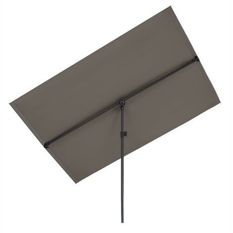 blumfeldt Flex-Shade - Parasol de Jardin extérieur rectangulaire, Inclinable, Polyester, Anti UV50, Pied en Aluminium, Imperméable, Balcon-Terrasse, 150 x 210 cm - Gris foncé - Gris Foncé - Gris Foncé