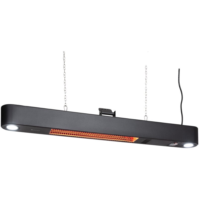 

Gold Bar Shine estufa radiante 2.000 W 2 x luces de LED metal negro