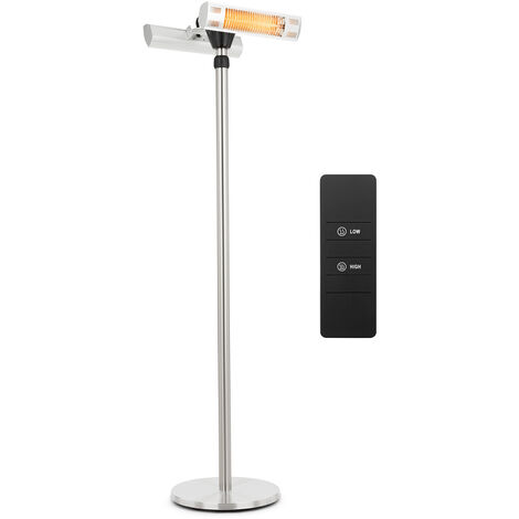 Blumfeldt Heat Guard Pro Estufa de pie Infrarrojos 2x1500W IP55 plateada