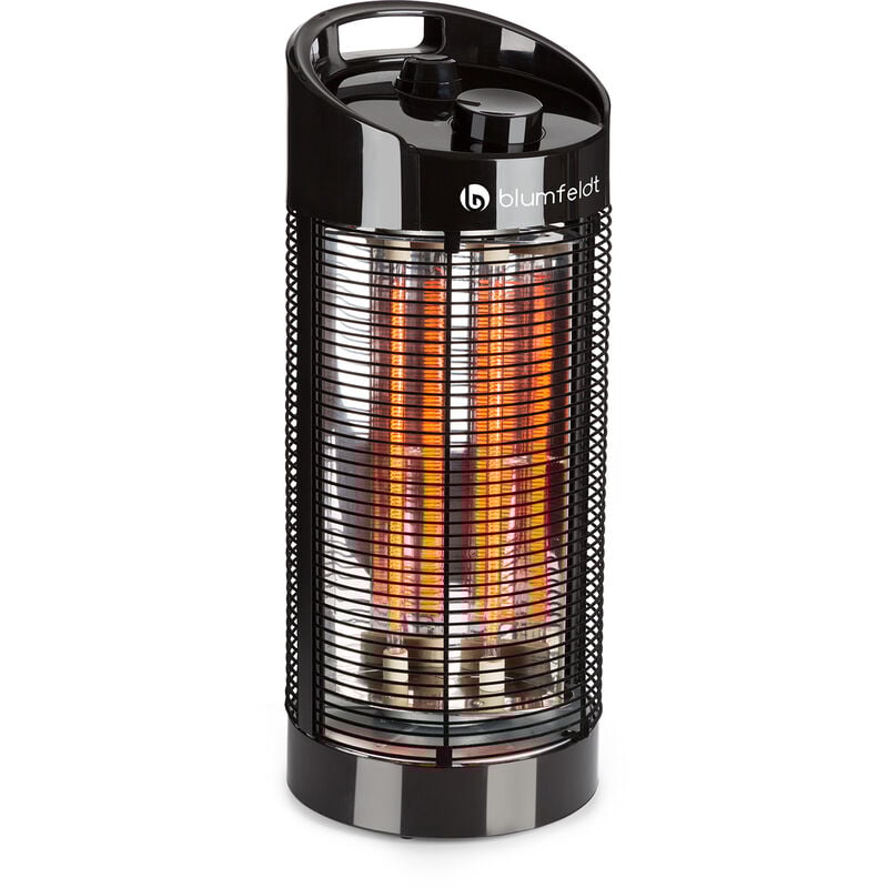 Blumfeldt - Klarstein Chauffage Electrique à Infrarouge, Chauffage d'Interieur et Jardin de 1200W, Oscillation à 360, Minuterie, led, Chauffage