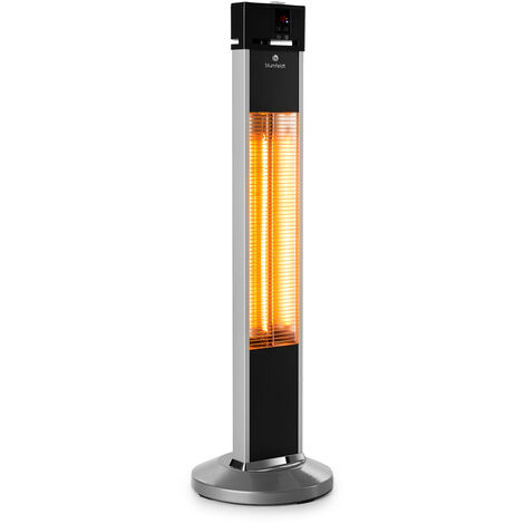 Blumfeldt Heat Guru Estufa de pie 2000W 3 niveles de calor Mando a distancia plateado