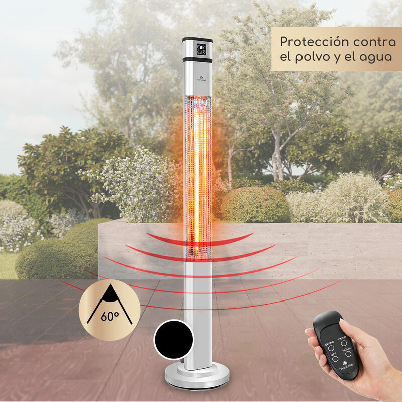

Heat Guru Plus Radiador 2000 W 3 niveles de calor Mando a distancia Plateado