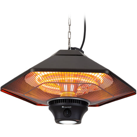 Blumfeldt Heat Hexa Infrarot-Heizstrahler 800/1200/2000W Halogen IP34 LED - Bronze