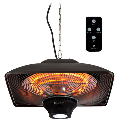 Blumfeldt Heat Square Estufa exterior 1000/2000W Carbono IP24 Led