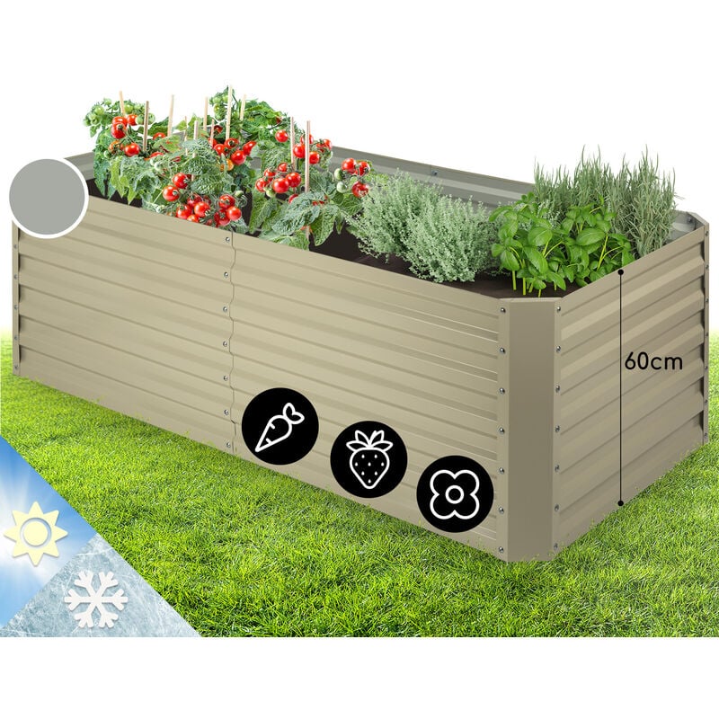 Blumfeldt - Jardinieres Exterieur Surélevées, Pot de Fleur Exterieur pour les Fleurs, Herbes, Fruits, Légumes, Bac Jardiniere Balcon, Potager sur