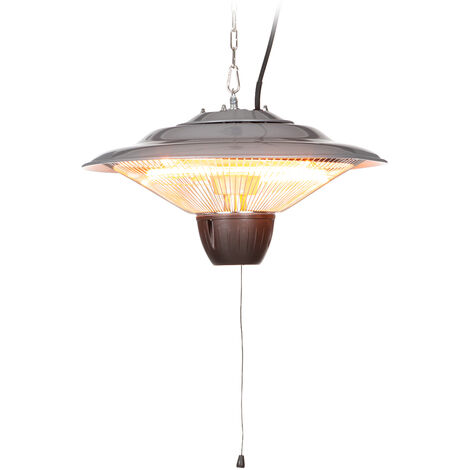 Blumfeldt Hitzkopf Infrarot-Deckenheizstrahler Halogen-Heizröhre 2 Stufen 750/1500W - Silber