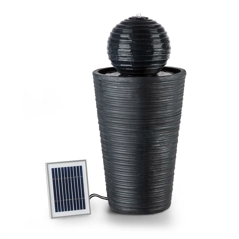blumfeldt Liquitorre XL fuente solar 200l/h panel solar 2W batería LED polirresina