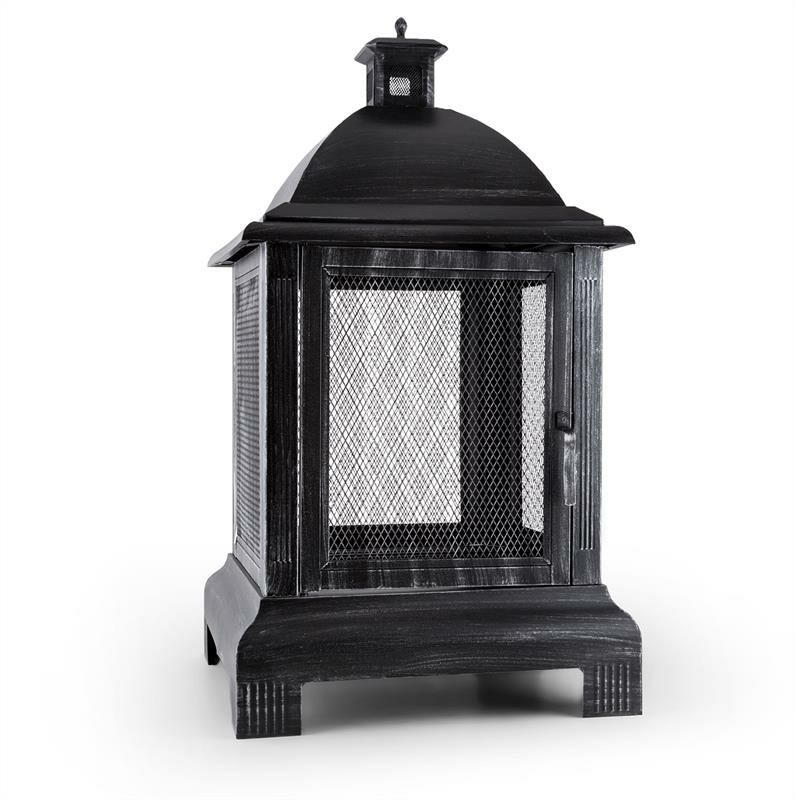 

Loreo Chimenea para jardín Brasero Farol Acero pavonado