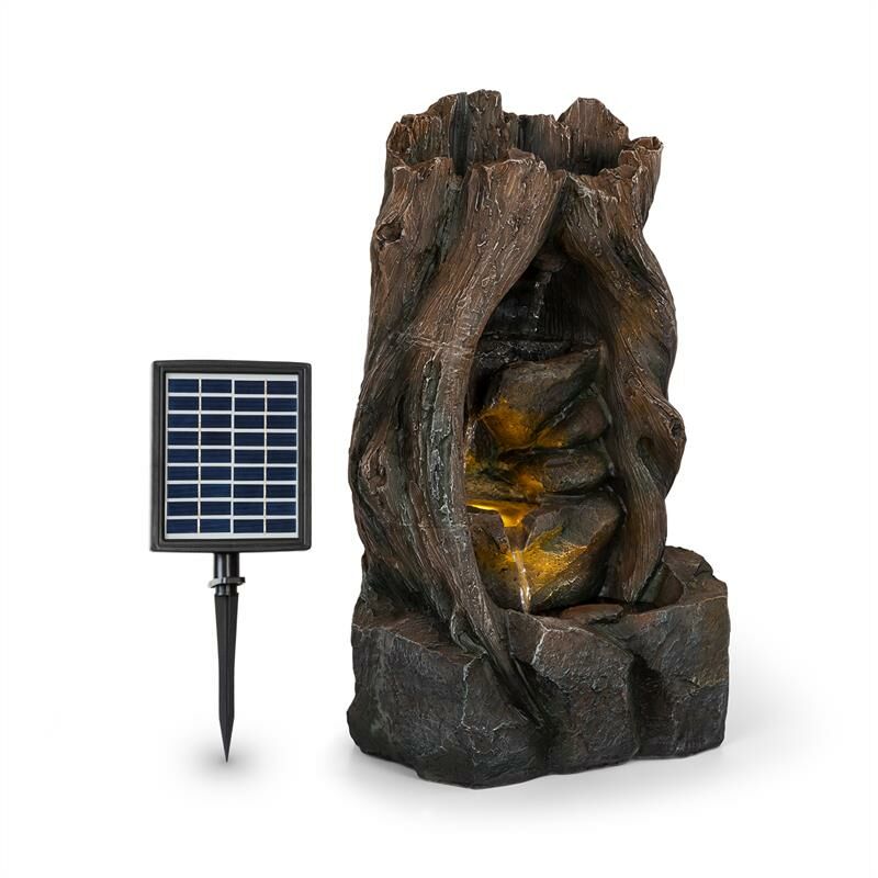 

Magic Tree Fuente solar 2,8 W poliresina 5h batería LEDS imitación madera
