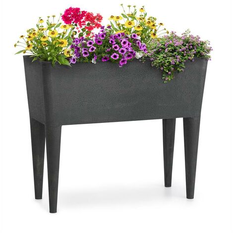 Blumfeldt Mammutgrow Hochbeet 76 x 65 x 37 cm UV- und Frostschutz anthrazit - Anthrazit
