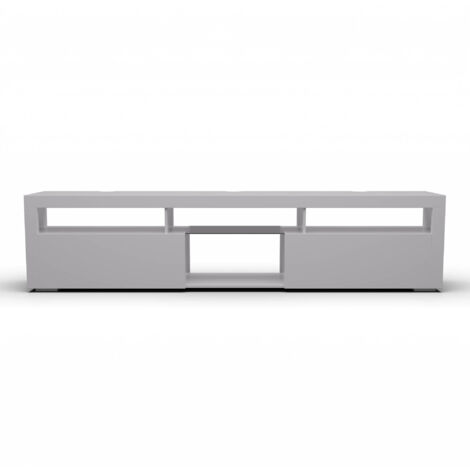 Blumfeldt – Meuble TV en bois avec éclairage LED multicolore – 150 cm – Design moderne – Rangement avec 3 niveaux – Pour salon et chambre