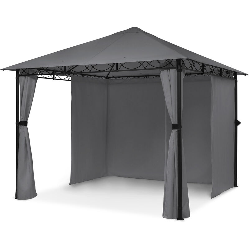 

Blumfeldt - Mondo Pabellón Carpa Gazebo Acero Poliéster Gris oscuro