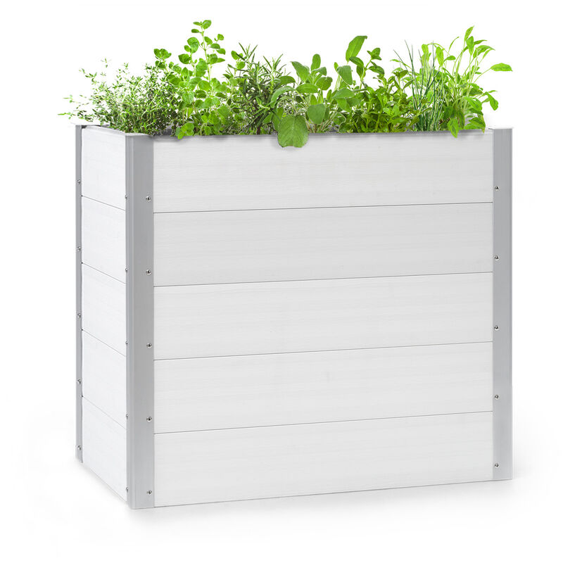 

Nova Grow Arriate de jardín 100 x 91 x 50 cm WPC imitación madera color blanco