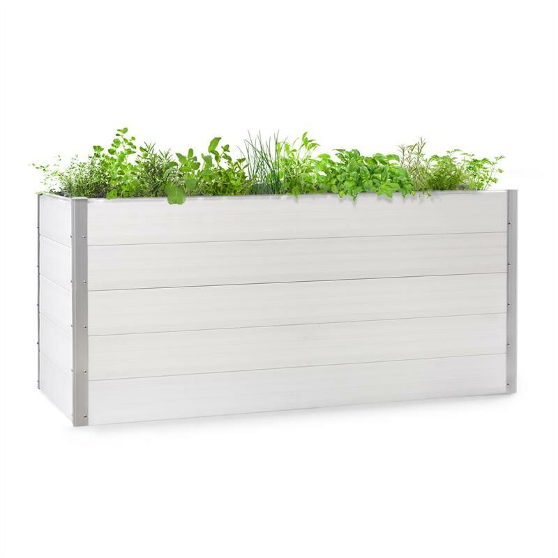 

Nova Grow Arriate de jardín 195 x 91 x 100 cm WPC imitación madera color blanco