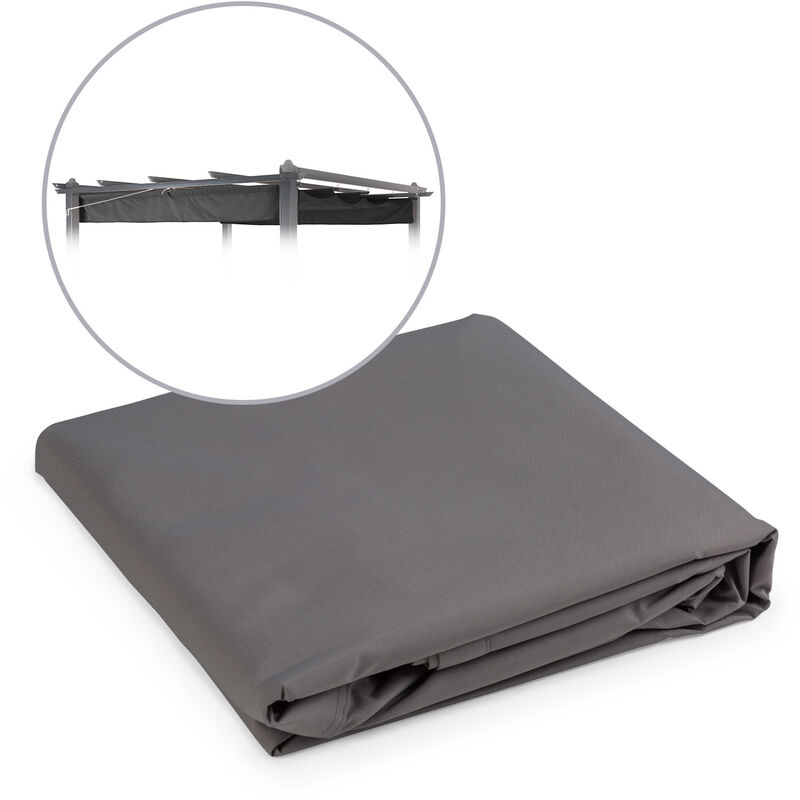 Blumfeldt - Pantheon Roof Toit de rechange pour pergola de jardin 3 x 3 m gris
