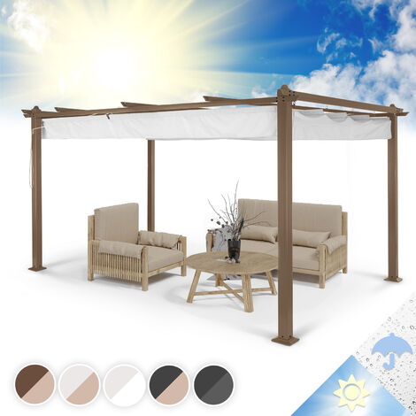 Blumfeldt Pantheon Rust, Gazebo, tubi di alluminio, 3x4 m, 4 paletti, idrorepellente