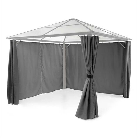 Blumfeldt Pantheon Solid Sky Cortinas laterales para carpa 4 unidades Poliéster de 140g/m² Gris