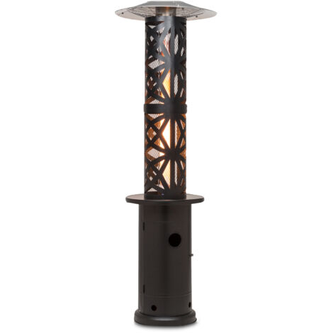 Blumfeldt – Parasol chauffant gaz 11,2 kW – Allumage électrique – Écran réflecteur 71 cm – Roulettes pour mobilité – Pour terrasses et vérandas