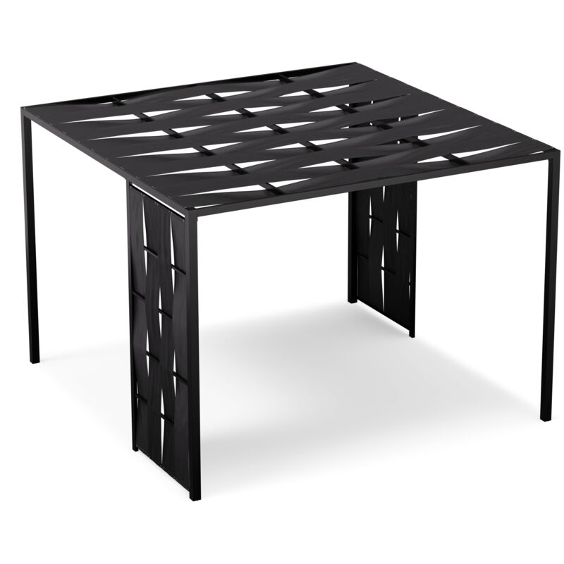 Blumfeldt - Pergola Salon de jardin extérieur Shade Cove 3x3 m, cadre en acier thermolaqué robuste, toit et brise-vue en polyester enduit, tonnelle