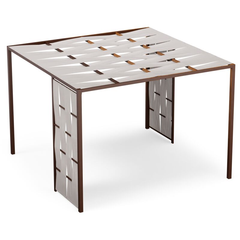 Blumfeldt - Pergola Shade Cove 3x3 m, salon de jardin extérieur avec cadre en acier, tonnelle de jardin extérieur moderne, pergola jardin extérieur