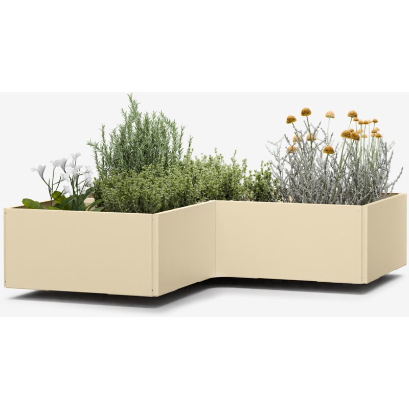 Blumfeldt - potager surélevé modulaire de 8 pièces en acier 1,0 mm avec renfort - Assemblage simple, compatible avec d'autres ensembles- revêtement