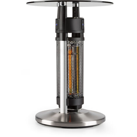 Blumfeldt Primal Heat 65 mesa de bistró elemento de calor IR carbono 1200W LED 65cm cristal