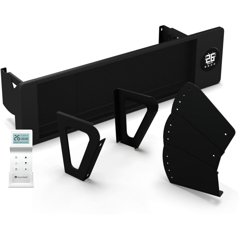 Blumfeldt - radiateur infrarouge 2500 w – mural & plafond, extérieur IP44, 2 vitesses, commande par WiFi avec appli, écran led tactile, thermostat &