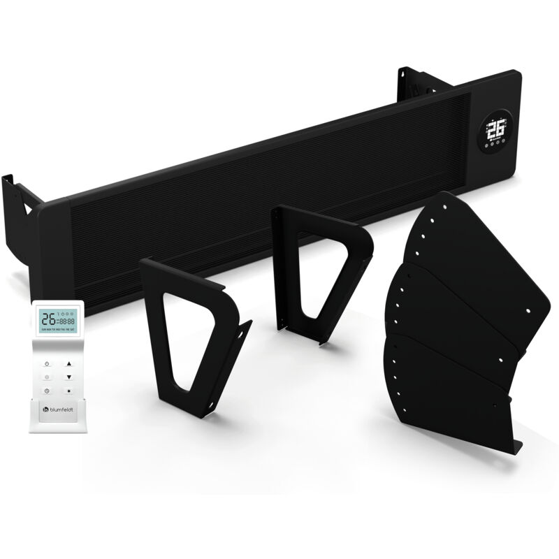 Radiateur infrarouge 3300 w – mural & plafond, extérieur IP44, 2 vitesses, commande WiFi par appli, écran led tactile, thermostat & télécommande,