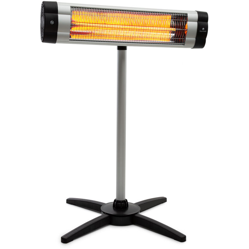 blumfeldt Rising Sun Mono radiateur 2500 W IP34 réglable en hauteur argent