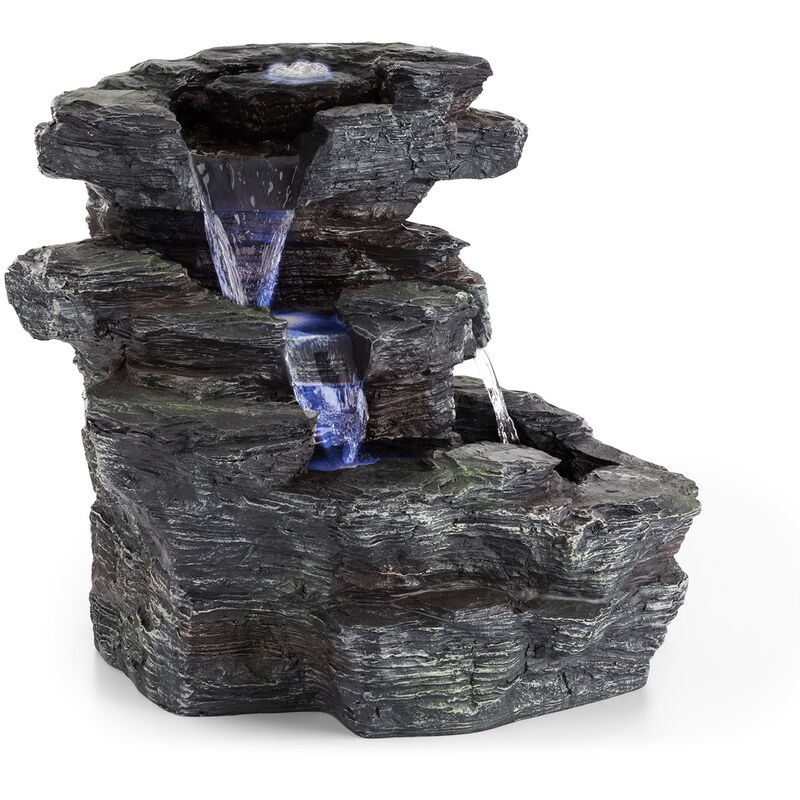 Blumfeldt - Rochester Falls Fuente de jard�n IPX8 6 W Poliresina 3 LEDs Aspecto de piedra