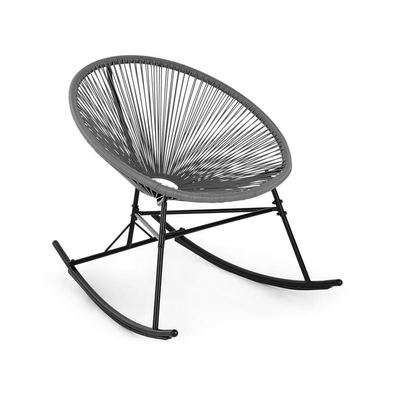 

Roqueta Mecedora Diseño retro Mimbre de 4 mm Gris