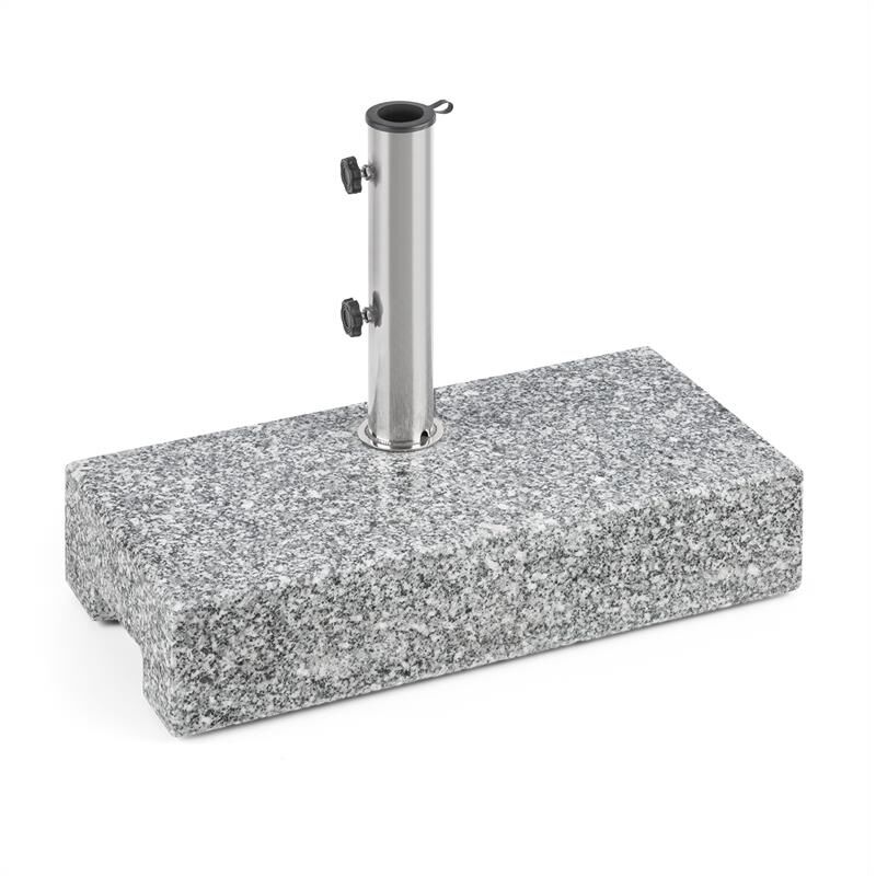 Blumfeldt Schirmherr 25HSQ Pied de parasol 25 kg Balcon rectangle granit gris