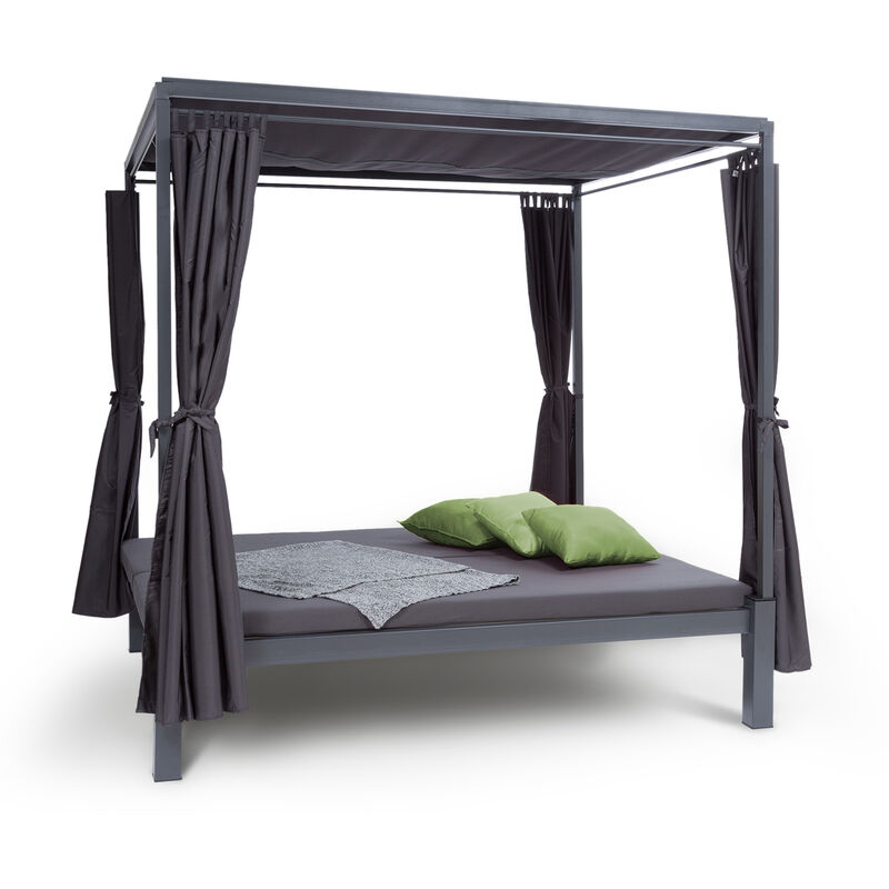 

Blumfeldt - Senator Lounge Tumbona de jardín 188x208x205 cm Toldo Gris