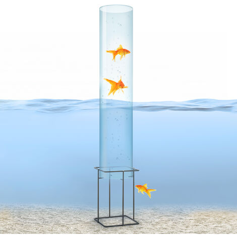 Blumfeldt Skydive 100 Fischturm 100 cm Ø 20 cm Acryl Metall transparent - Transparent