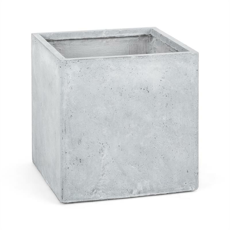 

Solidflor Cubo para plantas Maceta 50x50x50 cm gris claro