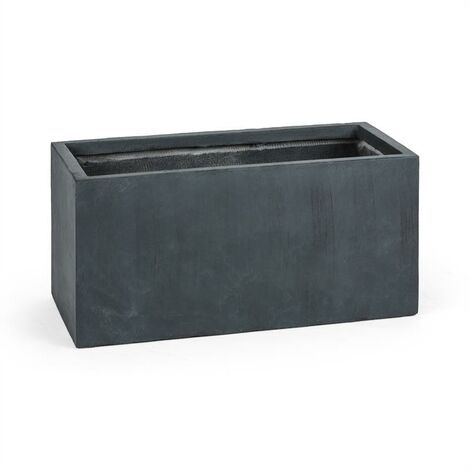 Blumfeldt Solidflor Cubo para plantas Maceta 79,5x38x38 cm antracita
